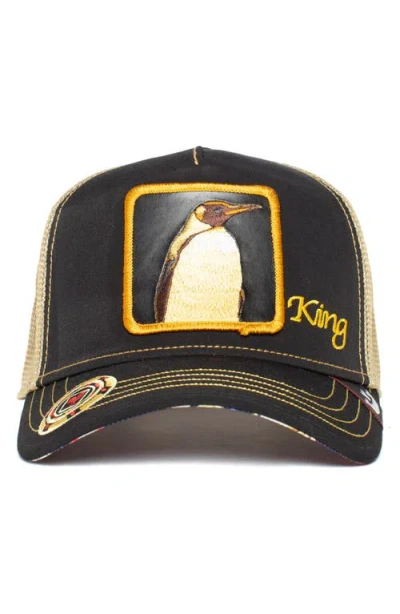 Goorin Bros . Quart Major Penguin Patch Trucker Hat In Black
