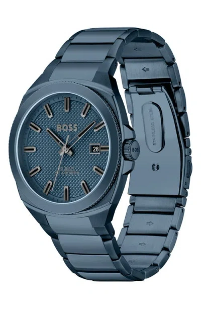 Hugo Boss Boss Walker Bracelet Watch, 41mm In Blue