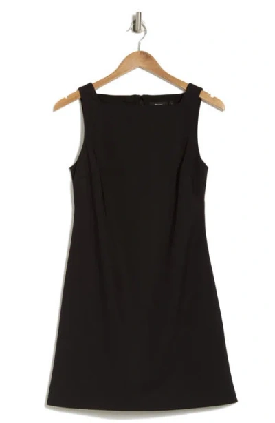 Theory Square Neck Minidress In Black