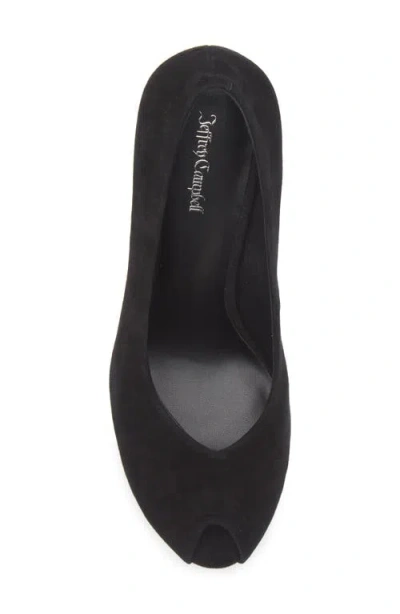 Jeffrey Campbell Sherille Peep Toe Pump In Black