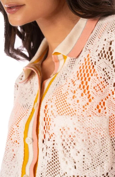 Maaji Flowery Lana Open Knit Cover-up Shirt