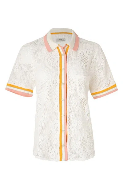 Maaji Flowery Lana Open Knit Cover-up Shirt