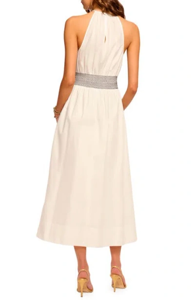Ramy Brook Melanie Smocked Waist Sleeveless Maxi Dress In White