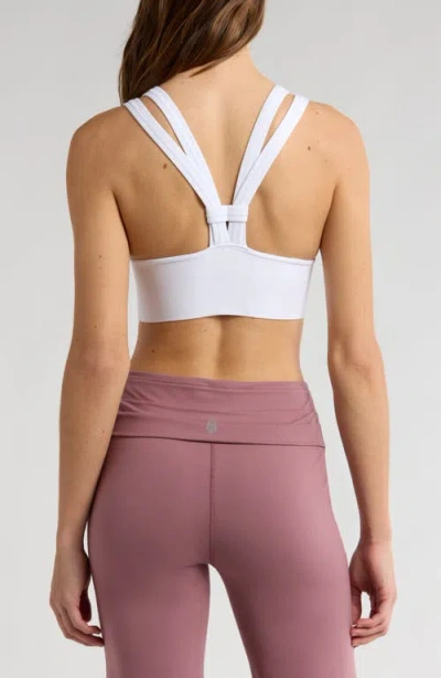 Free People Fp Movement On The Radar High Neck Sports Bra In White
