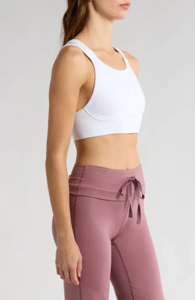 Free People Fp Movement On The Radar High Neck Sports Bra In White