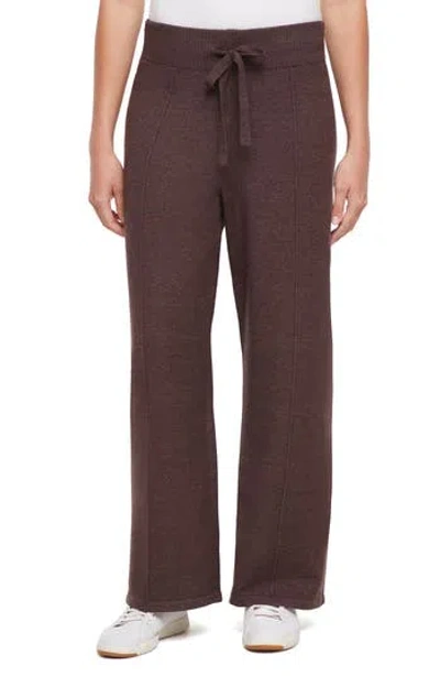 Three Dots Ally Wide Leg Pull-on Pants In Brown
