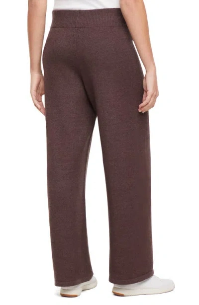 Three Dots Ally Wide Leg Pull-on Pants In Brown