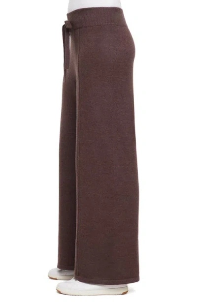 Three Dots Ally Wide Leg Pull-on Pants In Brown