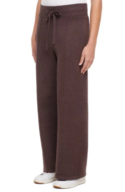 Three Dots Ally Wide Leg Pull-on Pants In Brown