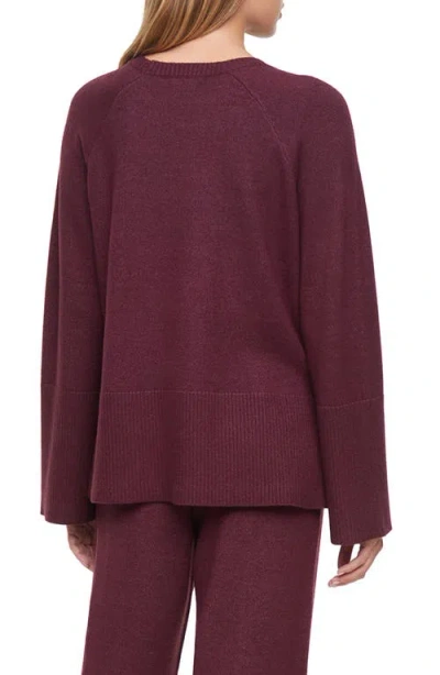 Three Dots Ally Raglan Sleeve Sweater In Purple