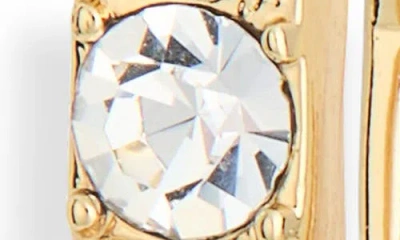 Nordstrom Rack Cubic Zirconia Tapered Huggie Earrings In Gold