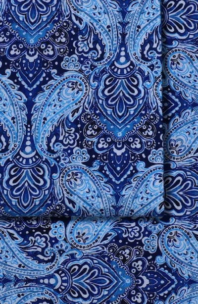 Azores Home Sofi Paisley Cotton Flannel Sheet Set In Blue