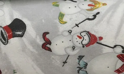 Azores Home Winter Wonderland Cotton Flannel Sheet Set In Gray