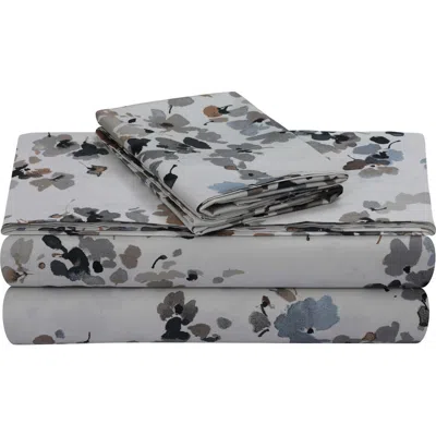 Azores Home Lisbon 300 Thread Count Cotton Sateen Sheet Set In Gray