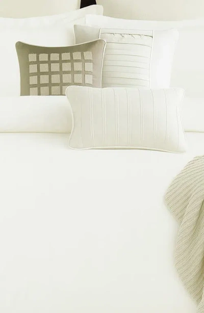 Azores Home 300 Thread Count Cotton Percale Duvet Cover & Sham Set In White