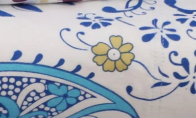 Azores Home Paisley Garden Flannel Sheet Set In Multi