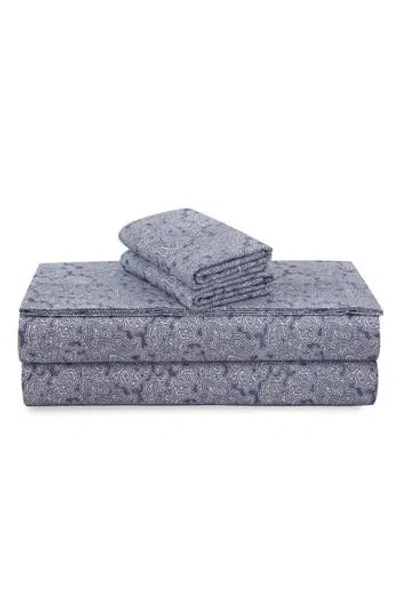 Azores Home Cotton Flannel Sheet Set In Gray