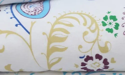 Azores Home Paisley Garden Cotton Flannel Comforter & Pillow Sham Set In Multi