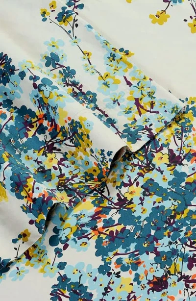 Azores Home Casablanca 300 Thread Count Cotton Sateen Sheet Set In Blue