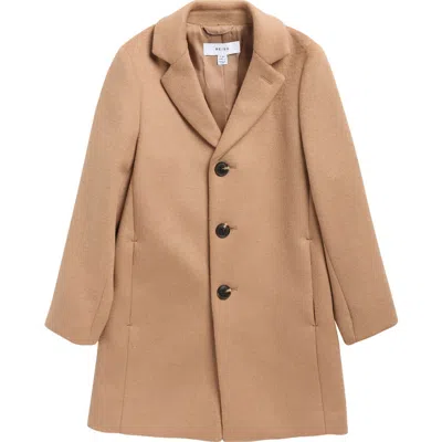 Reiss Kids' Gable Wool Blend Coat In Brown