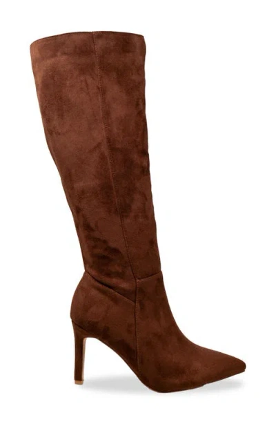 Chase & Chloe Chase And Chloe Knee High Boot In Brown