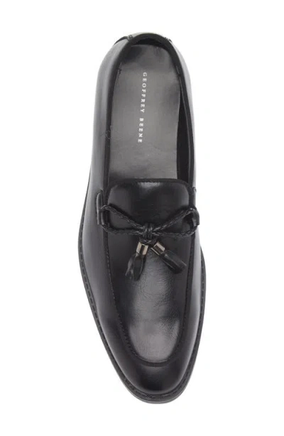 Geoffrey Beene Tassel Faux Leather Loafer In Black
