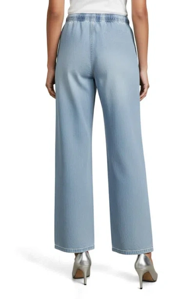 Bebe The Easy Pull-on Wide Leg Jeans In Blue
