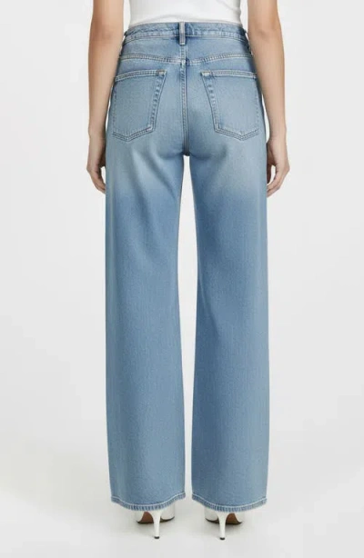 Bebe High Waist Wide Leg Jeans In Blue