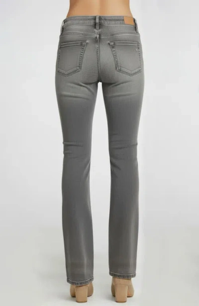 Bebe Rhinestone Embellished Straight Leg Jeans In Gray