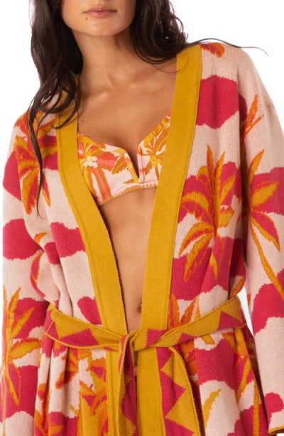 Maaji Summer Dunes Jay Cover-up Cardigan In Pink