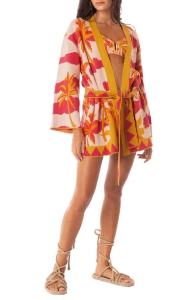 Maaji Summer Dunes Jay Cover-up Cardigan In Pink