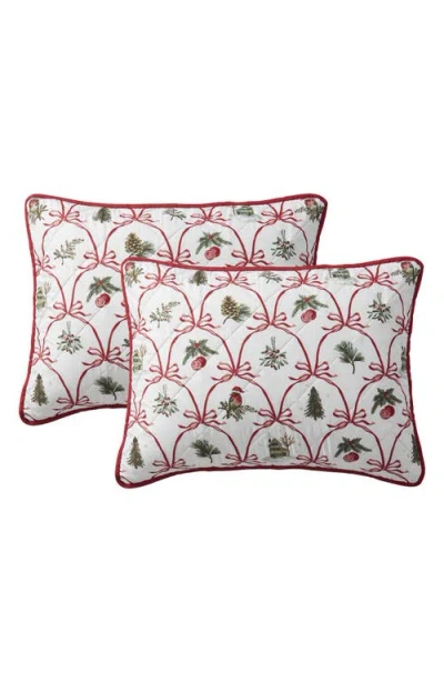 Vcny Home Christmas Bow Quilt Set In Multi