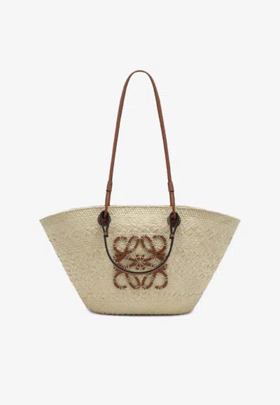 Loewe Medium Anagram Basket Bag In Neutral