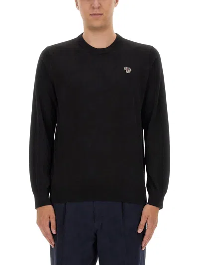 Ps By Paul Smith Ps Paul Smith Zebra Logo Sweatshirt With Zebra Logo In Black