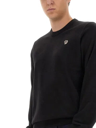 Ps By Paul Smith Ps Paul Smith Zebra Logo Sweatshirt With Zebra Logo In Black