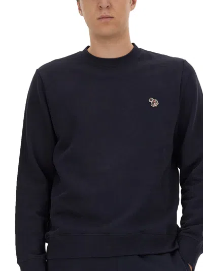 Ps By Paul Smith Ps Paul Smith Zebra Logo Sweatshirt With Zebra Logo In Black