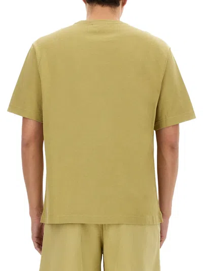 Maison Kitsuné Maison Kitsune Fox Head Patch Oversized T-shirt In Green