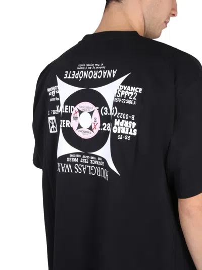 Raf Simons Oversized Printed Tee In Black