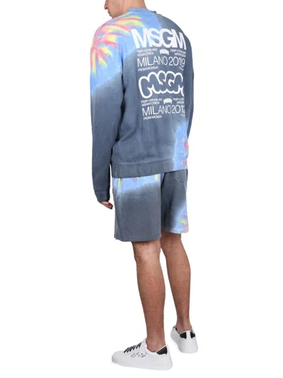 Msgm Cotton Sweatshirt In Multi