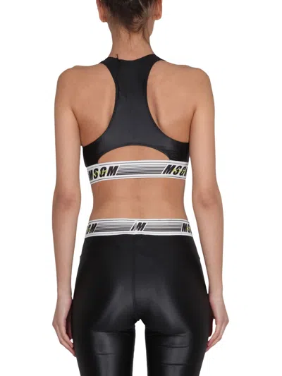 Msgm Activewear Top In Black