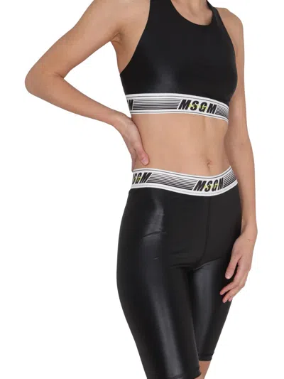 Msgm Activewear Top In Black