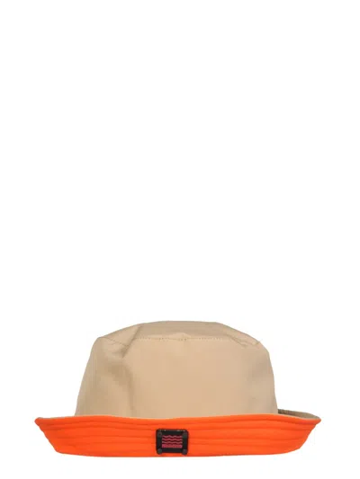Msgm Two-tone Bucket Hat In Brown