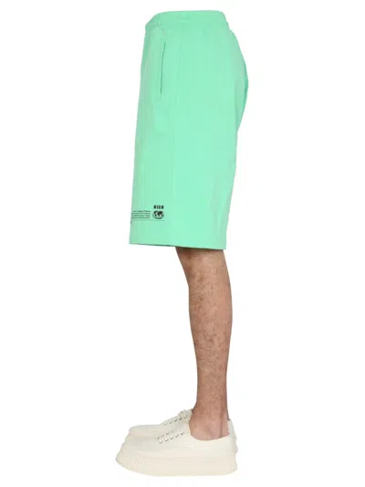 Msgm Fantastic Green Bermuda In Green
