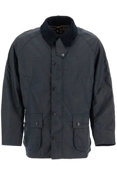 Barbour Ashby Waxed Cotton Jacket In Blue