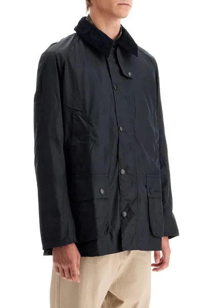 Barbour Ashby Waxed Cotton Jacket In Blue