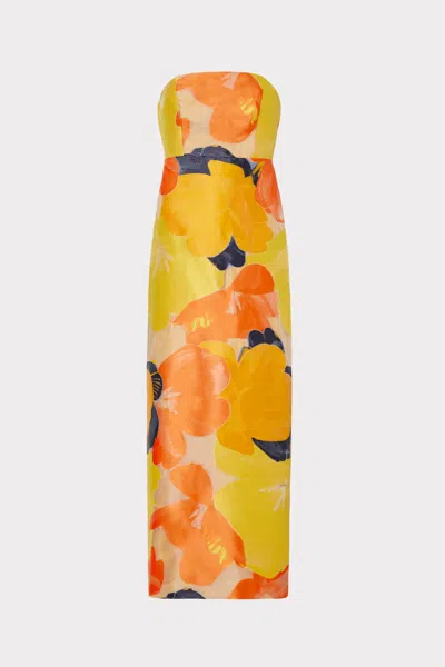 Milly Orion Summer Jacquard Maxi Dress In Multi