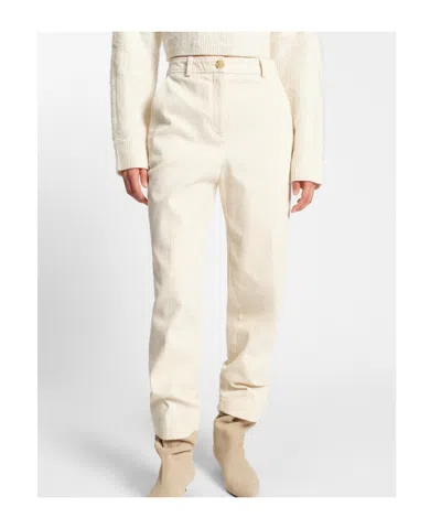 Hugo Boss Elastan Trousers In Neutral