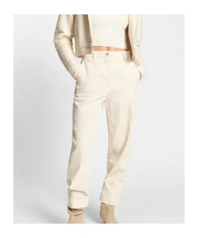 Hugo Boss Elastan Trousers In Neutral