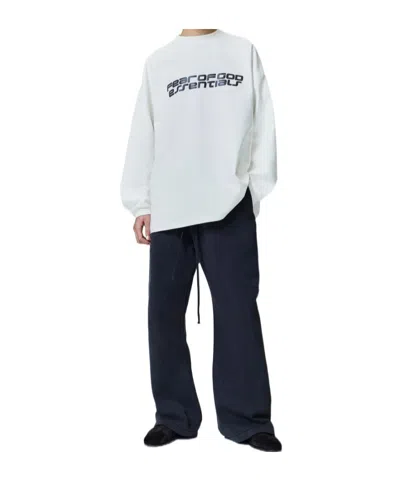 Essentials Ponte 90s Long Sleeve Tee In White