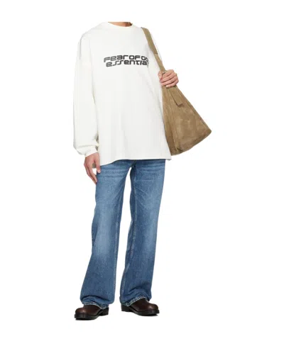 Essentials Ponte 90s Long Sleeve Tee In White